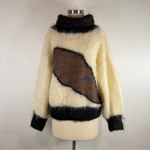 Vintage Casmo Handknitted Scotland Mohair Wool Sweater Size M/L 78% Mohair
